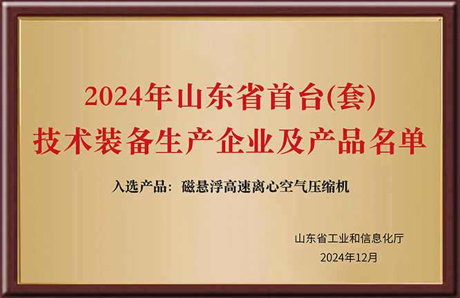 2024年山东省首台(套)技术装备生产企业及产品名单